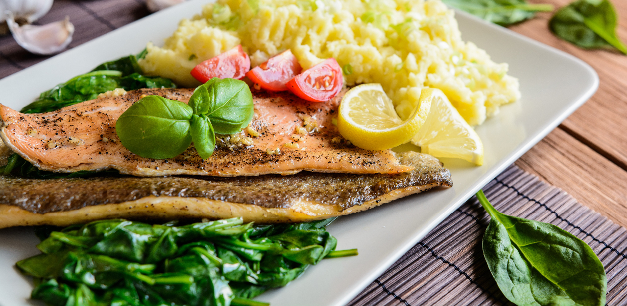 Rainbow Trout with Mashed Potatoes